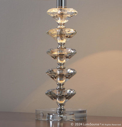 Majestic Office Furniture Stacked 23" Crystal Table Lamp - Set of 2