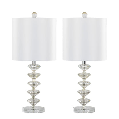 Majestic Office Furniture Stacked 23" Crystal Table Lamp - Set of 2