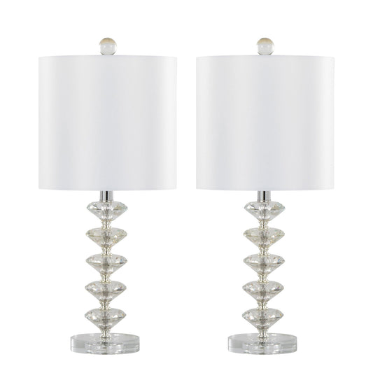 Majestic Office Furniture Stacked 23" Crystal Table Lamp - Set of 2