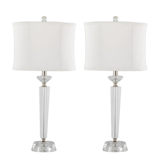 Majestic Office Furniture Torch 25" Crystal Table Lamp - Set of 2