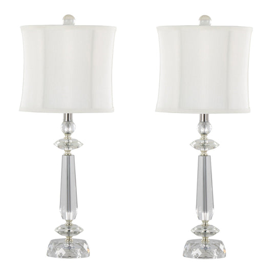 Majestic Office Furniture 25" Crystal Table Lamp - Set of 2