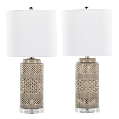 Lumisource Casa 21" Ceramic Table Lamp - Set of 2