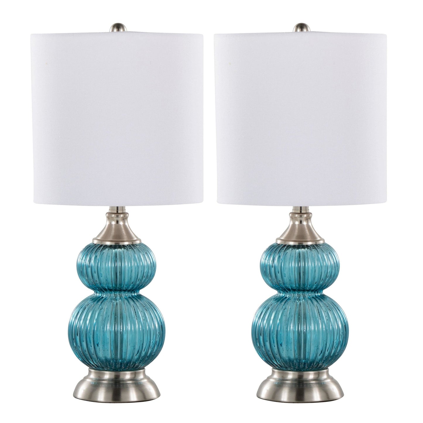 Majestic Office Furniture 20" Glass Accent Lamp - Set of 2