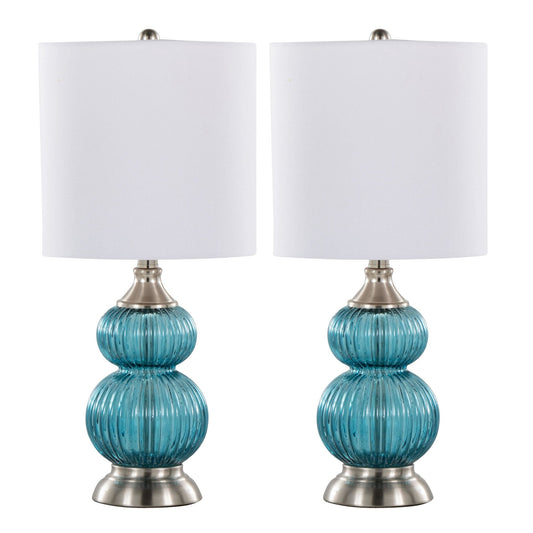 Majestic Office Furniture 20" Glass Accent Lamp - Set of 2