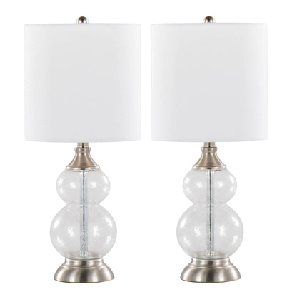 Majestic Office Furniture 20" Glass Accent Lamp - Set of 2