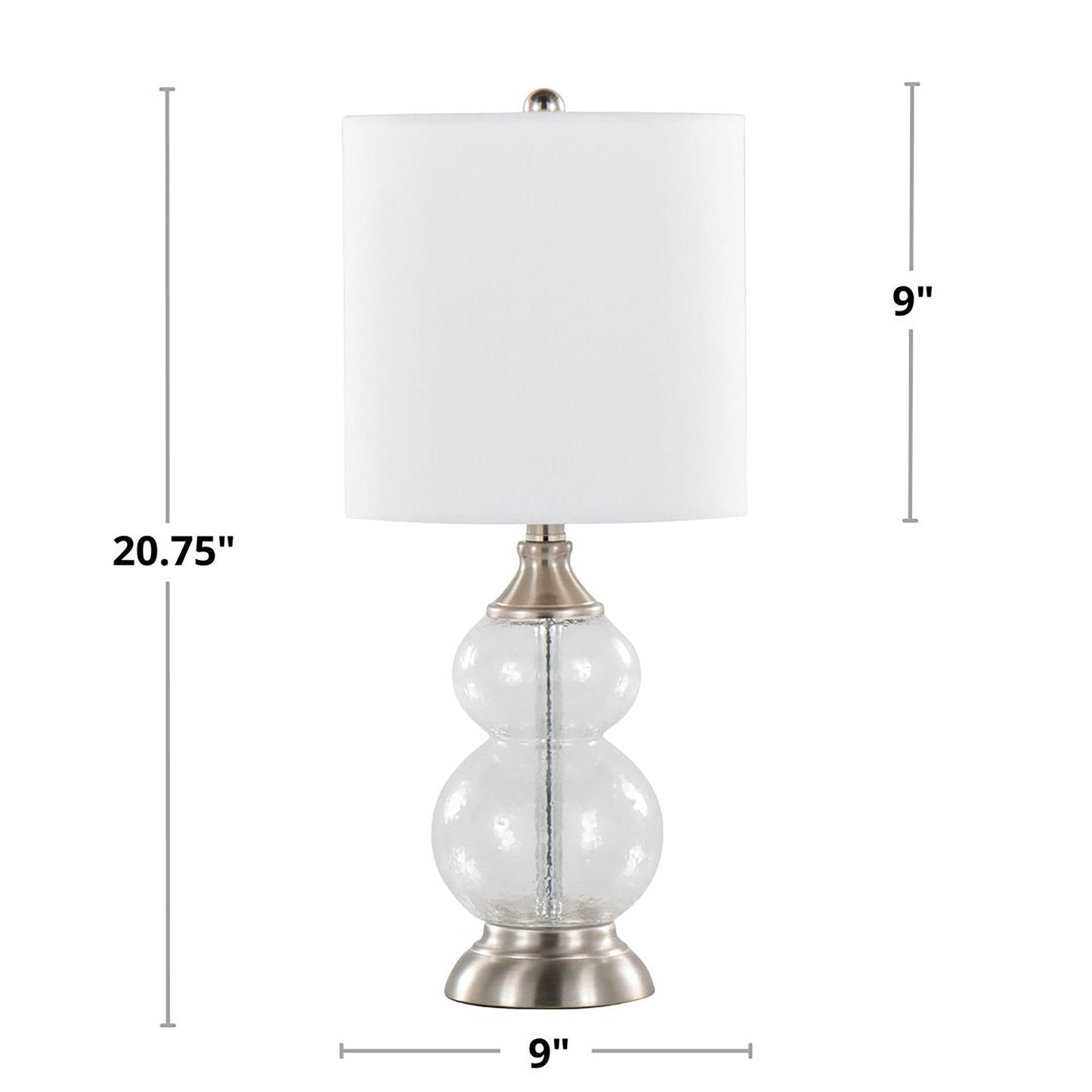 Majestic Office Furniture 20" Glass Accent Lamp - Set of 2