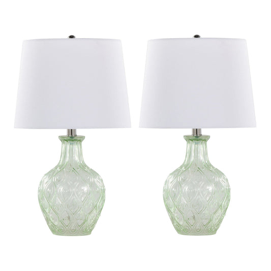 Majestic Office Furniture Round 20" Glass Accent Lamp - Set of 2