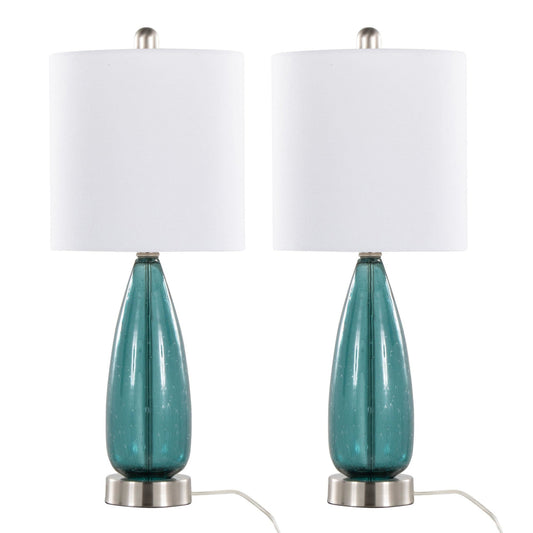 Majestic Office Furniture 22" Glass Accent Lamp - Set of 2