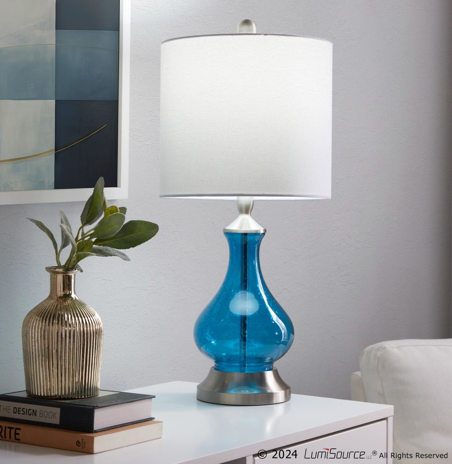 Lumisource Jasmine 22" Glass Accent Lamp