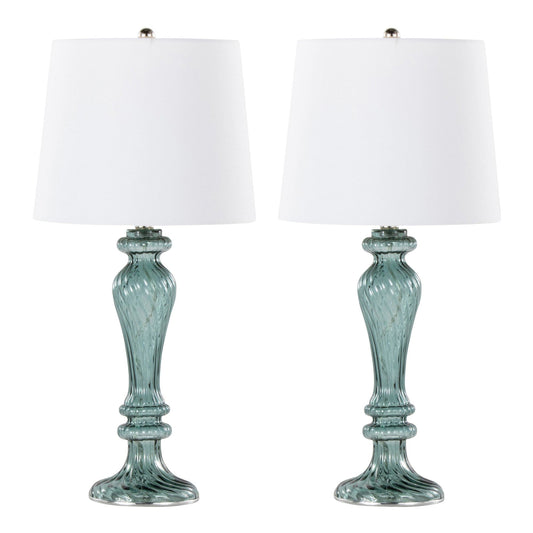 Majestic Office Furniture 25" Glass Table Lamp - Set of 2
