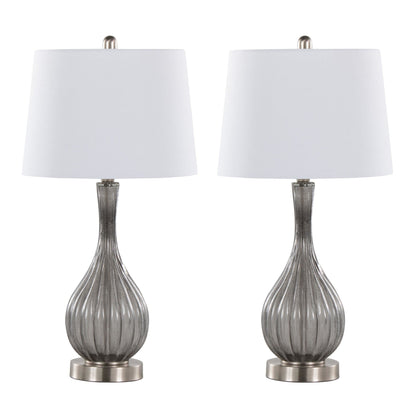 Majestic Office Furniture 27" Glass Table Lamp - Set of 2