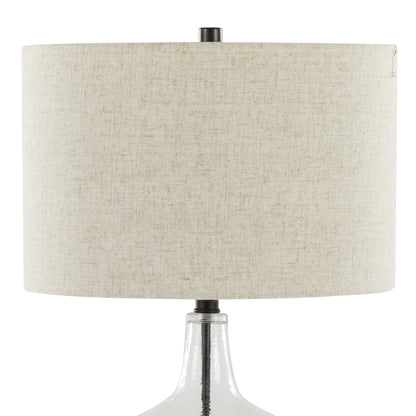 Majestic Office Furniture 28" Glass Table Lamp with Usb - Set of 2