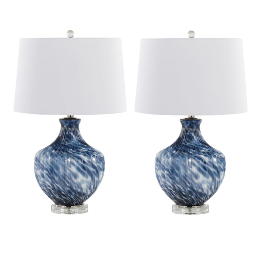Majestic Office Furniture 27" Glass Table Lamp - Set of 2