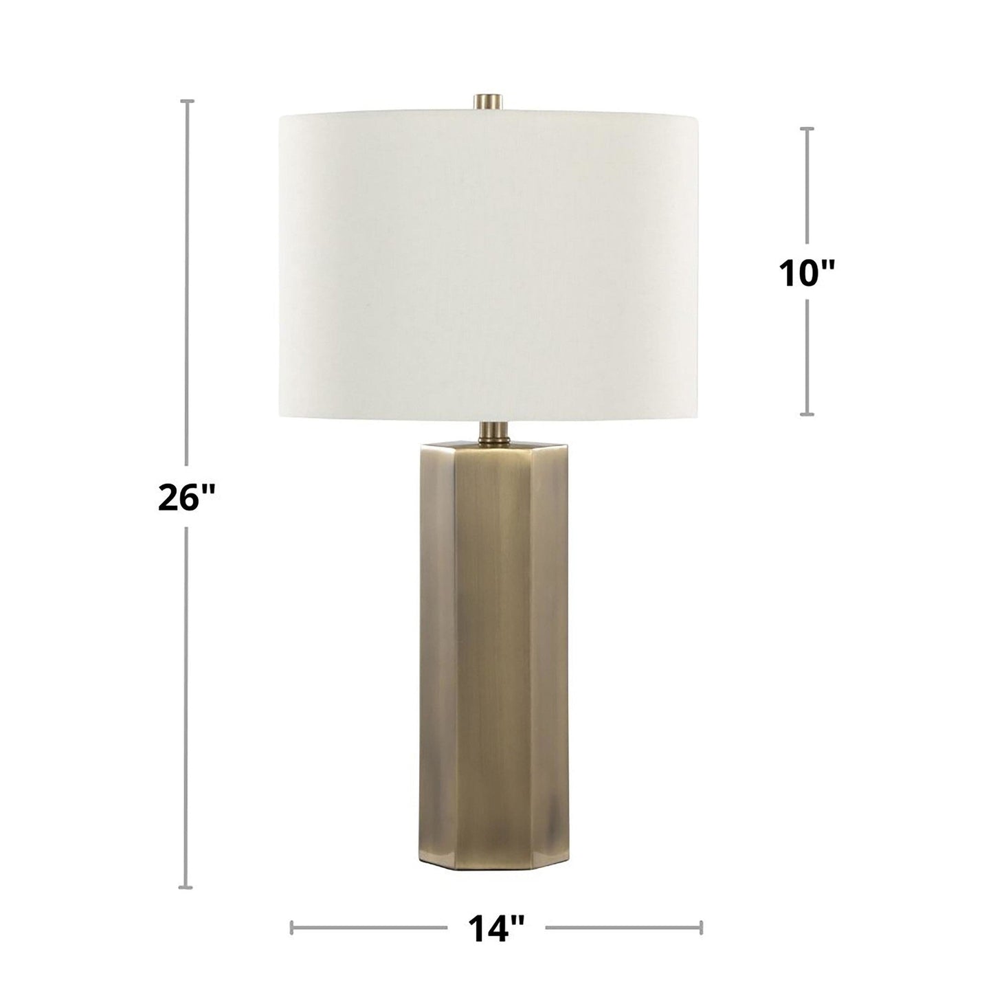 Majestic Office Furniture 26" Metal Table Lamp - Set of 2