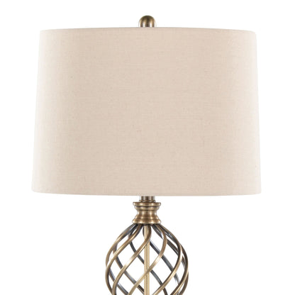 Majestic Office Furniture Twist 29" Metal Table Lamp - Set of 2