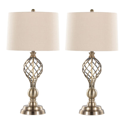 Majestic Office Furniture Twist 29" Metal Table Lamp - Set of 2