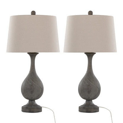 Majestic Office Furniture Poly 29" Polyresin Table Lamp - Set of 2
