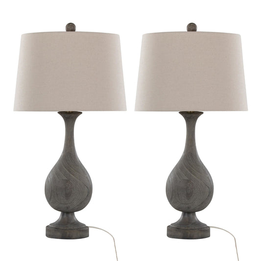 Majestic Office Furniture Poly 29" Polyresin Table Lamp - Set of 2