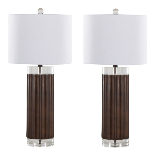Majestic Office Furniture Fluted 29.25" Polyresin Table Lamp - Set of 2