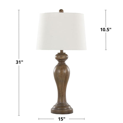 Majestic Office Furniture 31" Polyresin Table Lamp - Set of 2