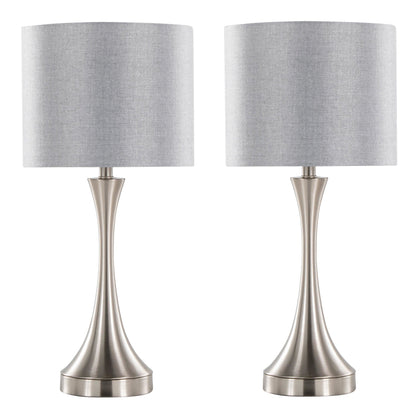 Majestic Office Furniture 25" Metal Table Lamp with Usb - Set of 2