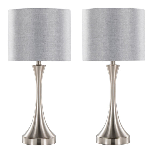 Majestic Office Furniture 25" Metal Table Lamp with Usb - Set of 2