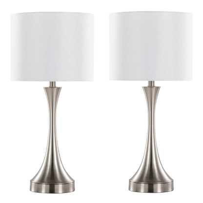 Majestic Office Furniture 25" Metal Table Lamp with Usb - Set of 2