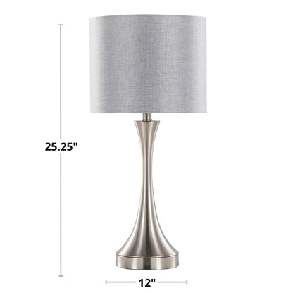 Majestic Office Furniture 25" Metal Table Lamp with Usb - Set of 2