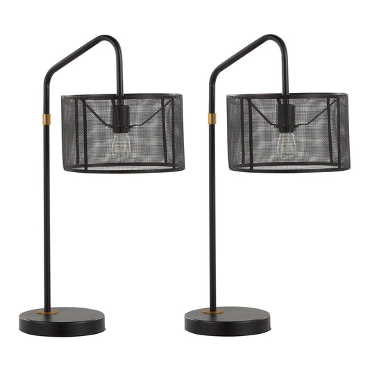 Majestic Office Furniture Mesh 27" Metal Task Lamp with Usb - Set of 2