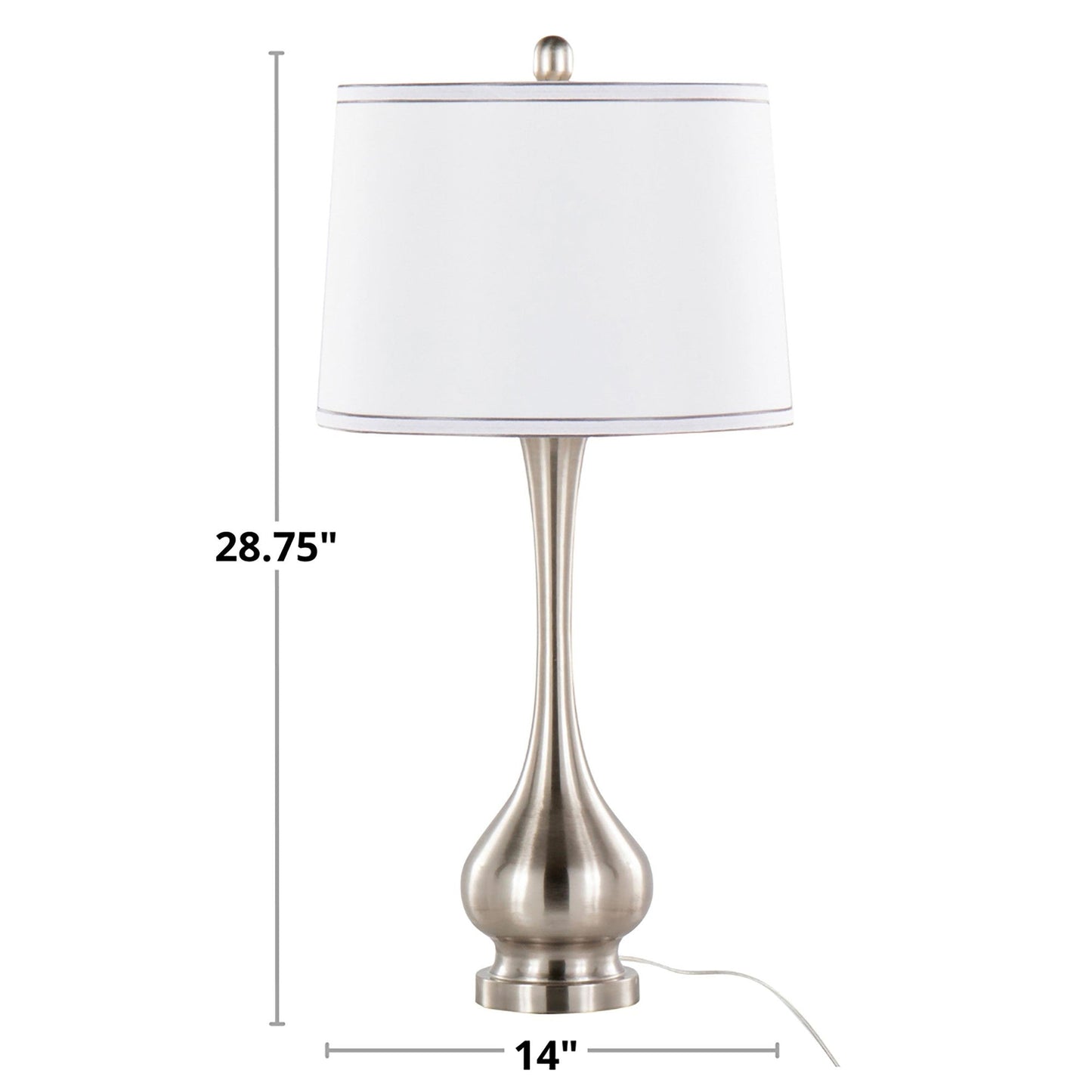 Majestic Office Furniture 28" Metal Table Lamp - Set of 2