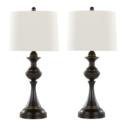 Majestic Office Furniture 29" Metal Table Lamp with Usb - Set of 2