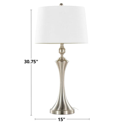 Majestic Office Furniture 30" Metal Table Lamp with Usb - Set of 2