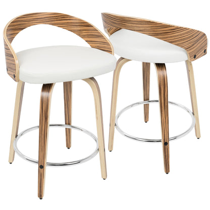 Majestic Office Furniture 24" Fixed-Height Counter Stool - Set of 2