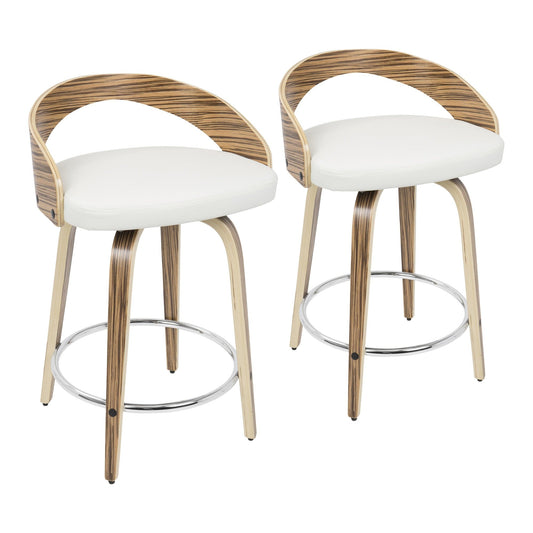 Majestic Office Furniture 24" Fixed-Height Counter Stool - Set of 2