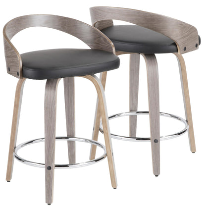 Majestic Office Furniture 24" Fixed-Height Counter Stool - Set of 2