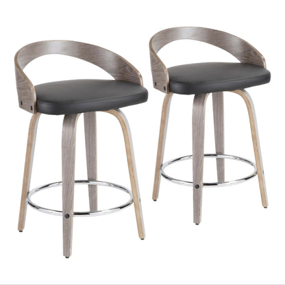 Majestic Office Furniture 24" Fixed-Height Counter Stool - Set of 2