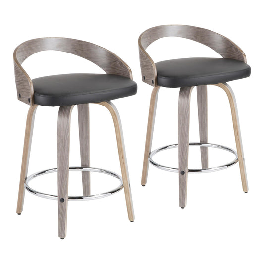 Majestic Office Furniture 24" Fixed-Height Counter Stool - Set of 2