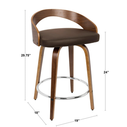 Majestic Office Furniture 24" Fixed-Height Counter Stool - Set of 2