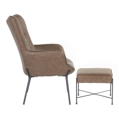 Lumisource Izzy Lounge Chair + Ottoman Set