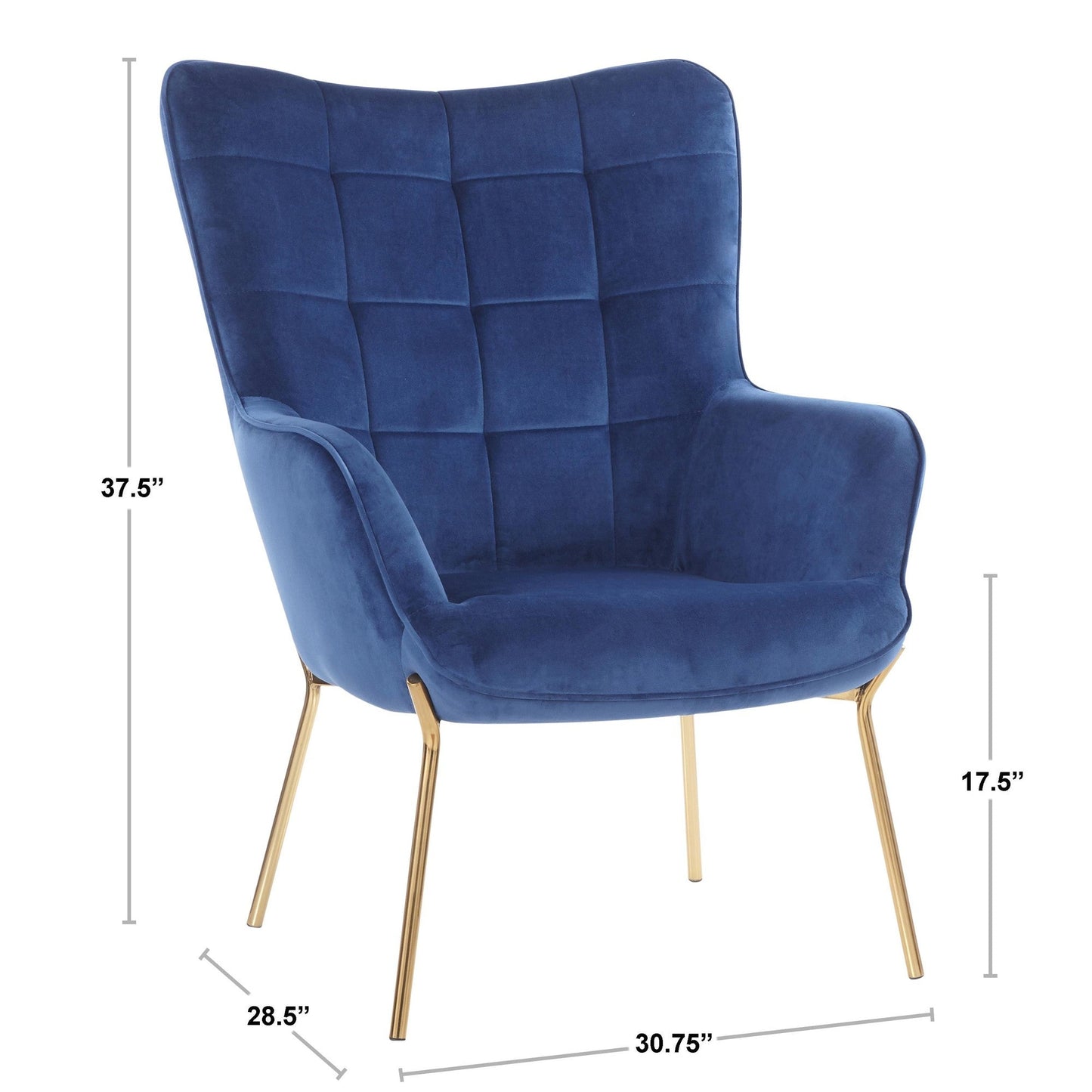 Lumisource Izzy Lounge Chair + Ottoman Set