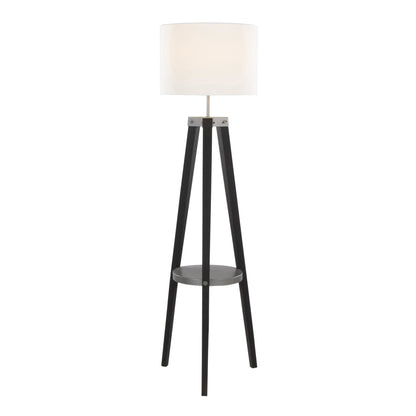 Majestic Office Furniture Shelf 59" Wood Floor Lamp