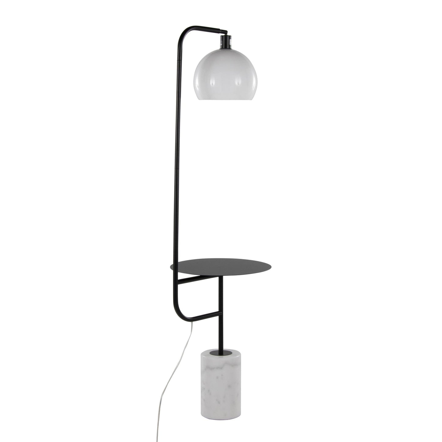 Majestic Office Furniture 66" Metal Floor Lamp with Side Table