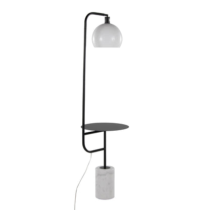 Majestic Office Furniture 66" Metal Floor Lamp with Side Table