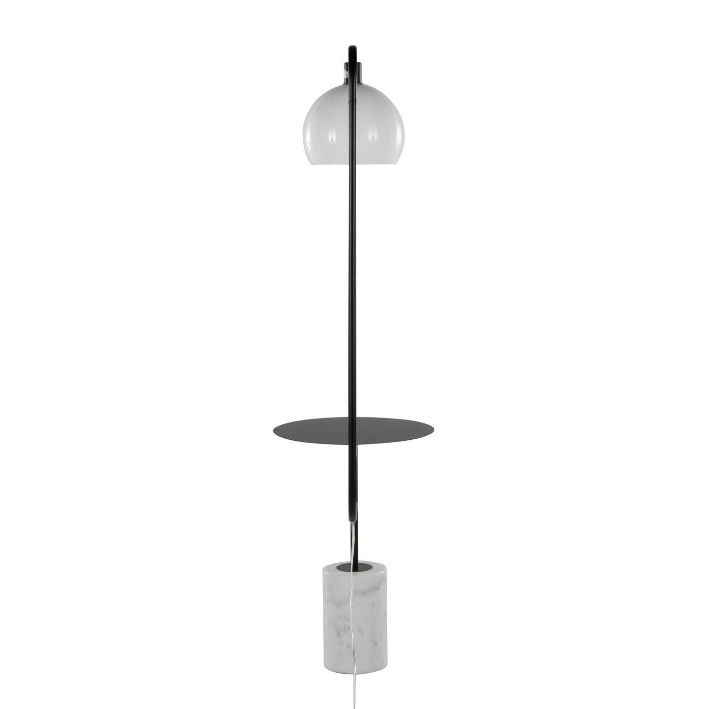 Majestic Office Furniture 66" Metal Floor Lamp with Side Table