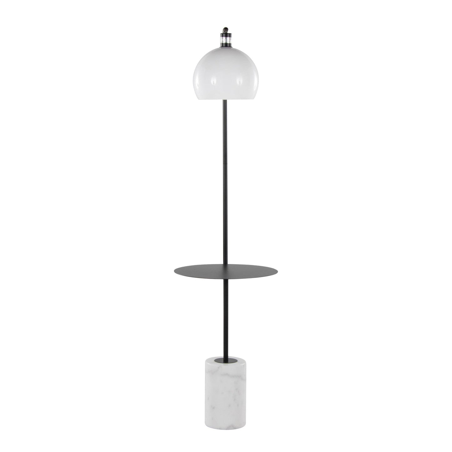 Majestic Office Furniture 66" Metal Floor Lamp with Side Table