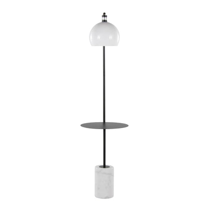 Majestic Office Furniture 66" Metal Floor Lamp with Side Table