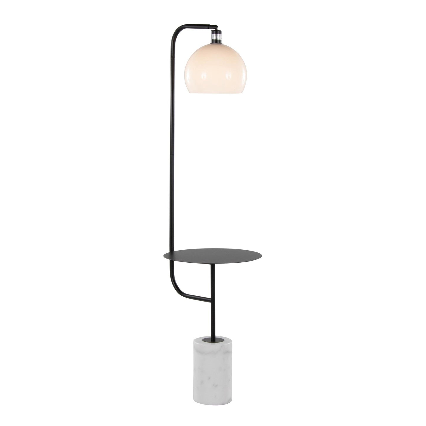 Majestic Office Furniture 66" Metal Floor Lamp with Side Table