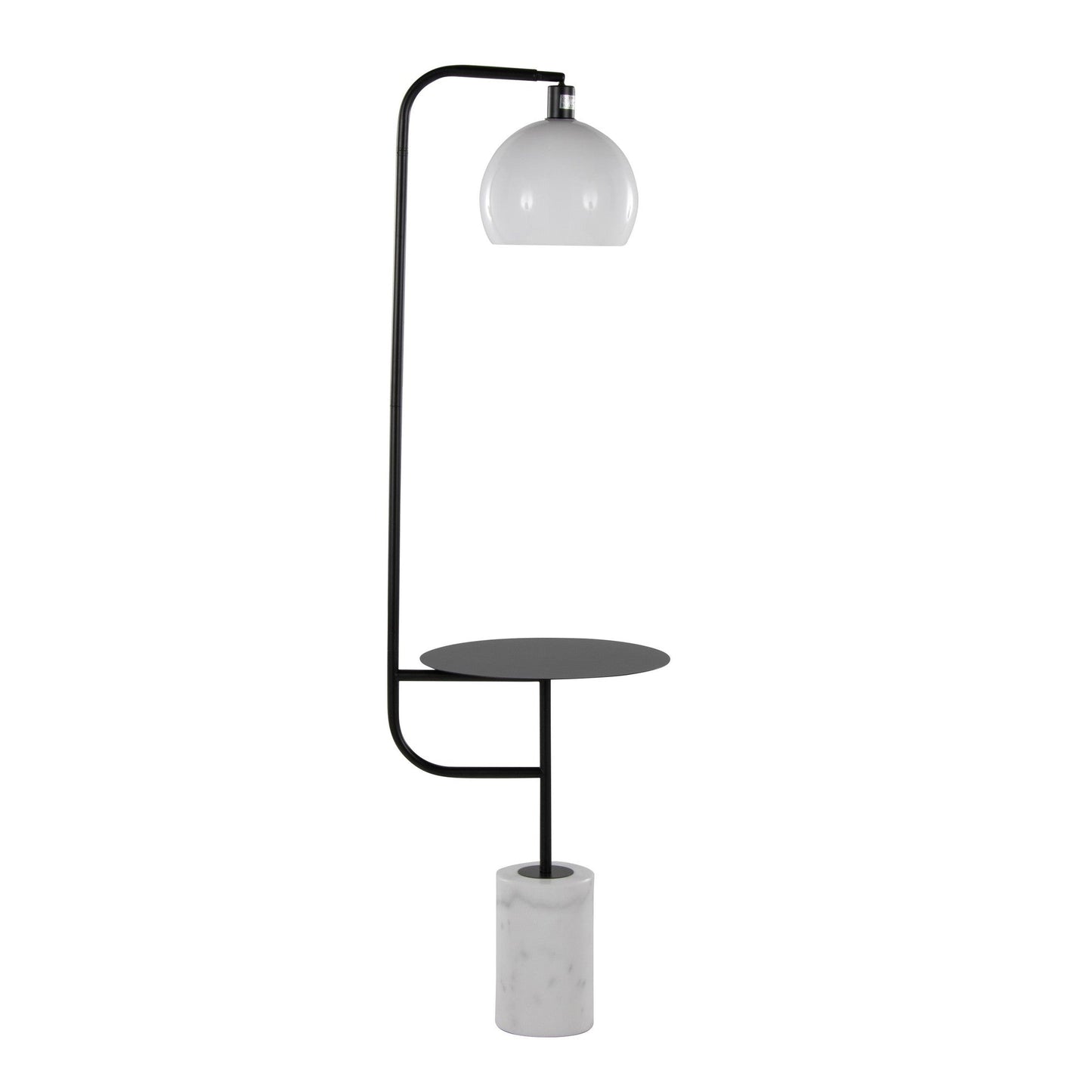 Majestic Office Furniture 66" Metal Floor Lamp with Side Table
