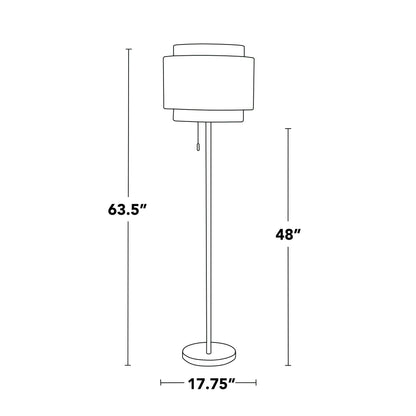 Majestic Office Furniture 64" Metal Floor Lamp