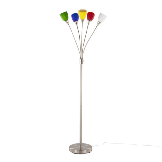 Majestic Office Furniture Medusa 71" Metal Floor Lamp 5 Arm